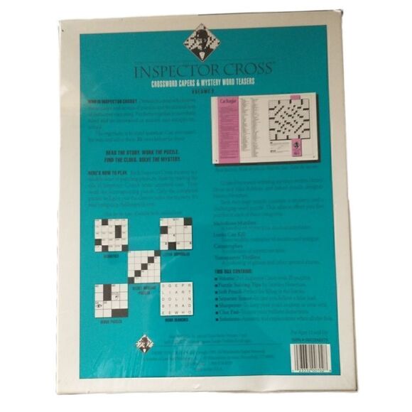 NOS Inspector Cross Vol 2 Murder Mystery Crossword Puzzle Game Sealed Vintage. C - Picture 7 of 16